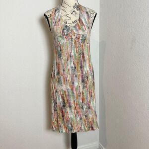 Cabi Halter‎ Dress Sleeveless Casual Colorful Print Sundress Medium